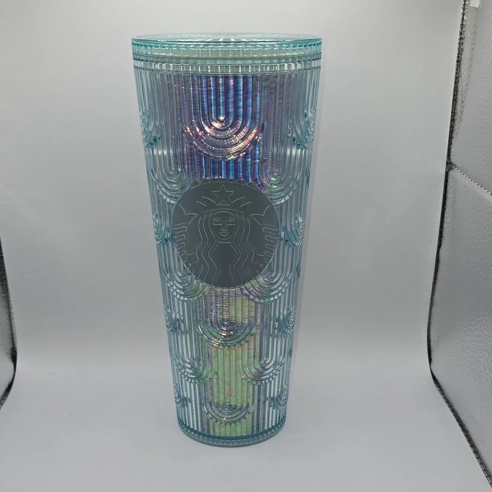 Starbucks Blue Iridescent Advertising Cup Coffee‎ & Tea Theme